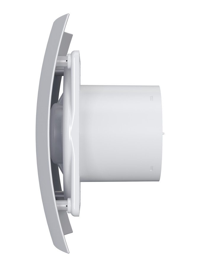 BREEZE 4C Gray metal, Вентилятор осевой вытяжной с обрат. клапаном, D 100 BREEZE 4C Gray metal