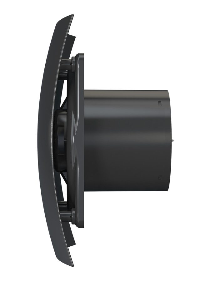 BREEZE 4C Obsidian, Вентилятор осевой вытяжной с обрат. клапаном, D 100 BREEZE 4C Obsidian
