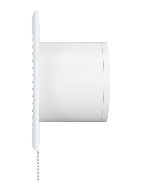 SLIM 4C-02, Вентилятор осевой вытяжной с обратным клапаном, шнуровым тяговым выключателем D 100 SLIM 4C-02