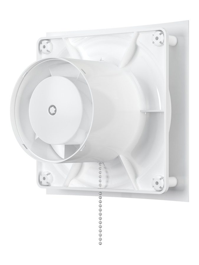 QUADRO 4-02, Вентилятор осевой вытяжной с шнуровым тяговым выключателем D100 QUADRO 4-02