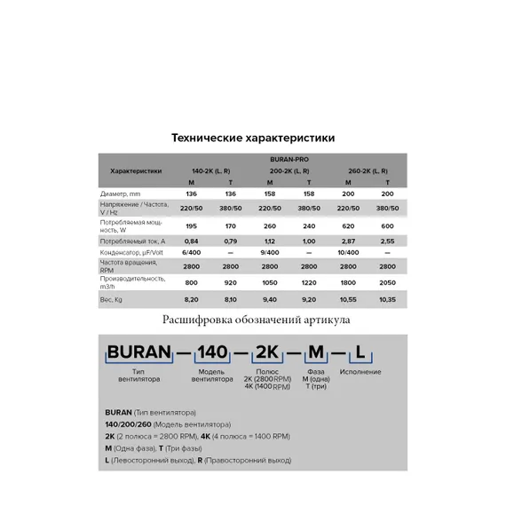 BURAN PRO 260 2K M L BURAN PRO 260 2K M L