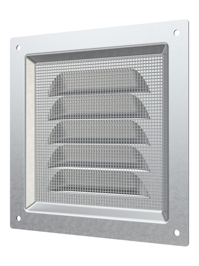 1212МЦ, Решетка вентиляционная вытяжная стальная с оцинкованным покрытием 125х125 1212МЦ