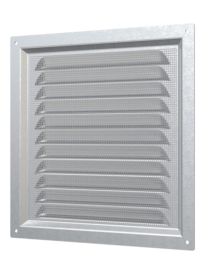 2020МЦ, Решетка вентиляционная вытяжная стальная с оцинкованным покрытием 200х200 2020МЦ
