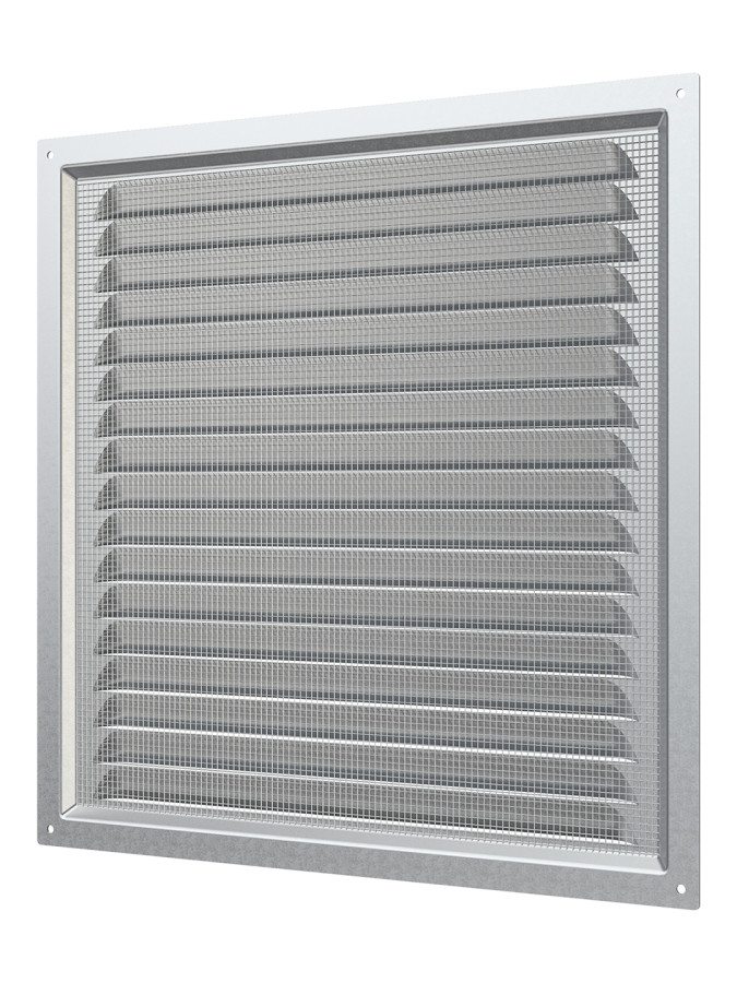 3030МЦ, Решетка вентиляционная вытяжная стальная с оцинкованным покрытием 300х300 3030МЦ