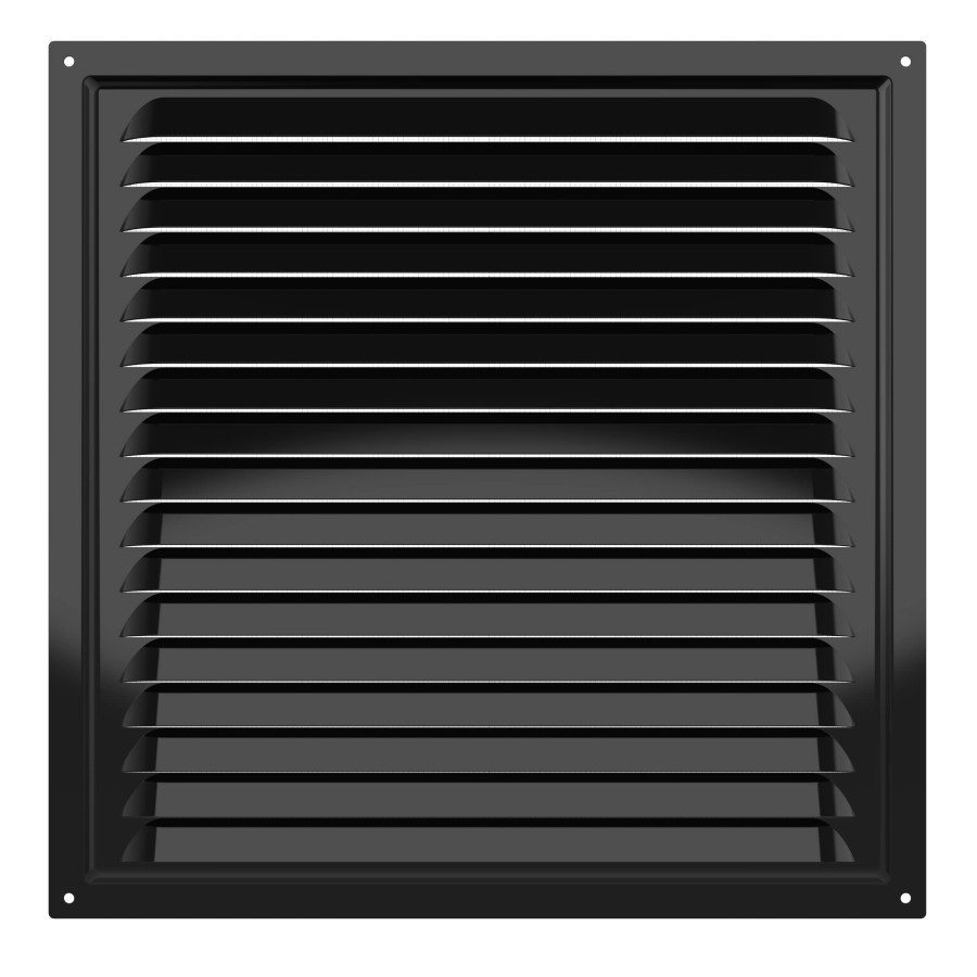 3030МЭ Black, Решетка вентиляционная с покрытием полимерной эмалью 300х300, Черная 3030МЭ Black