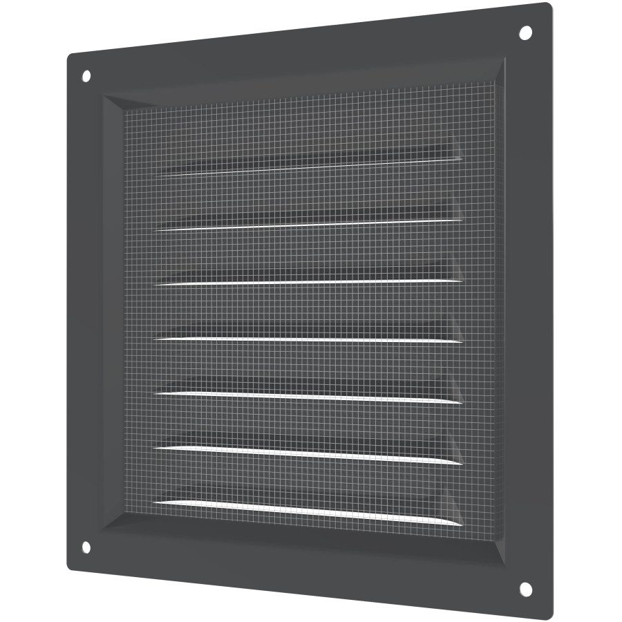 1515МЭ Gray, Решетка вентиляционная с покрытием полимерной эмалью 150х150, Серая 1515МЭ Gray