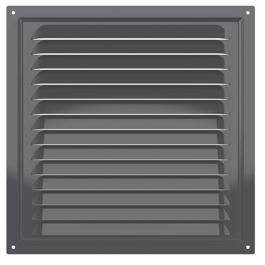 2525МЭ Gray, Решетка вентиляционная с покрытием полимерной эмалью 250х250, Серая 2525МЭ Gray