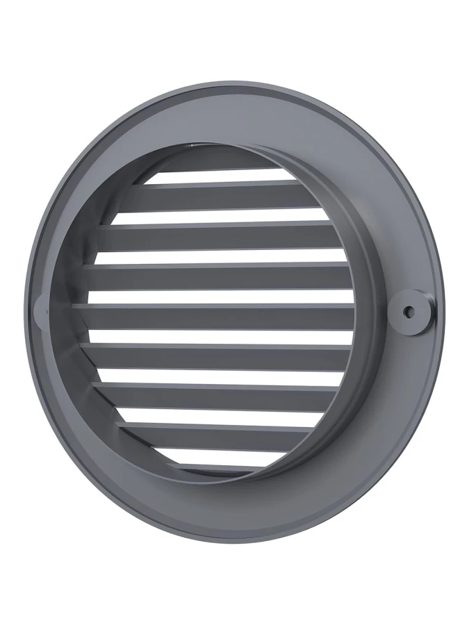 Решетка наружная вентиляционная круглая D136 с фланцем D100, серая, 10РКН 10РКН сер