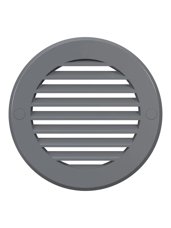 Решетка наружная вентиляционная круглая D136 с фланцем D100, серая, 10РКН 10РКН сер