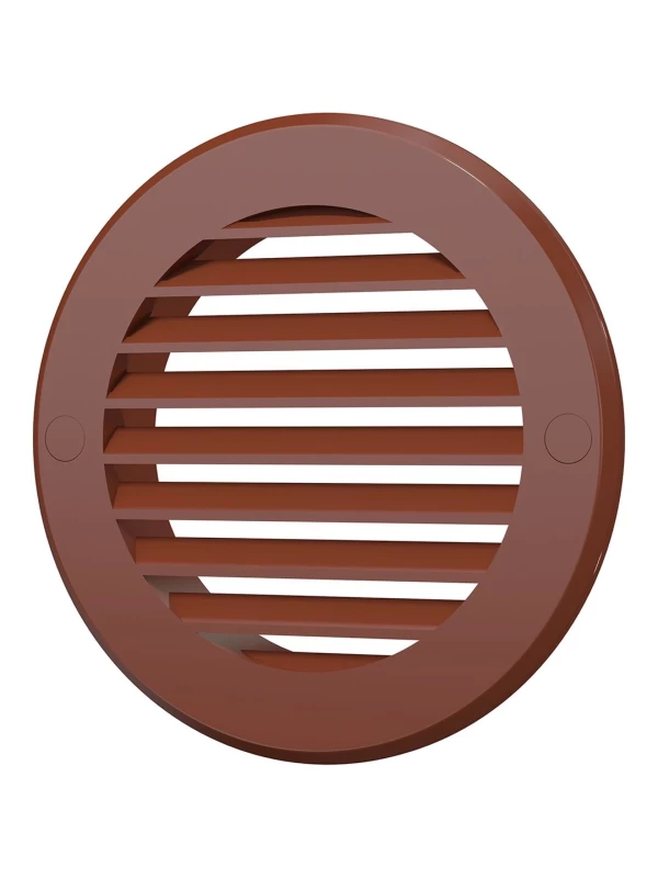 Решетка наружная вентиляционная круглая D136 с фланцем D100, террактовая, 10РКН 10РКН терр