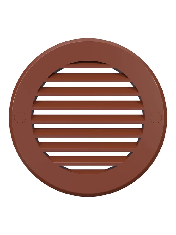 Решетка наружная вентиляционная круглая D136 с фланцем D100, террактовая, 10РКН 10РКН терр