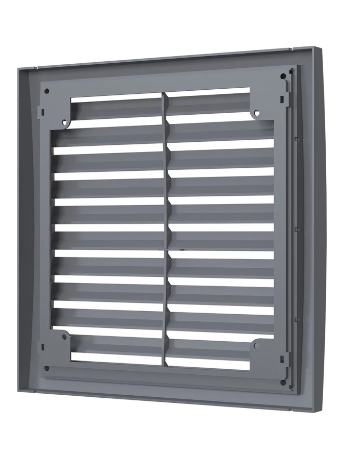 Решетка наружная вентиляционная вытяжная 200х200, серая, 2020РРН, 2020РРН