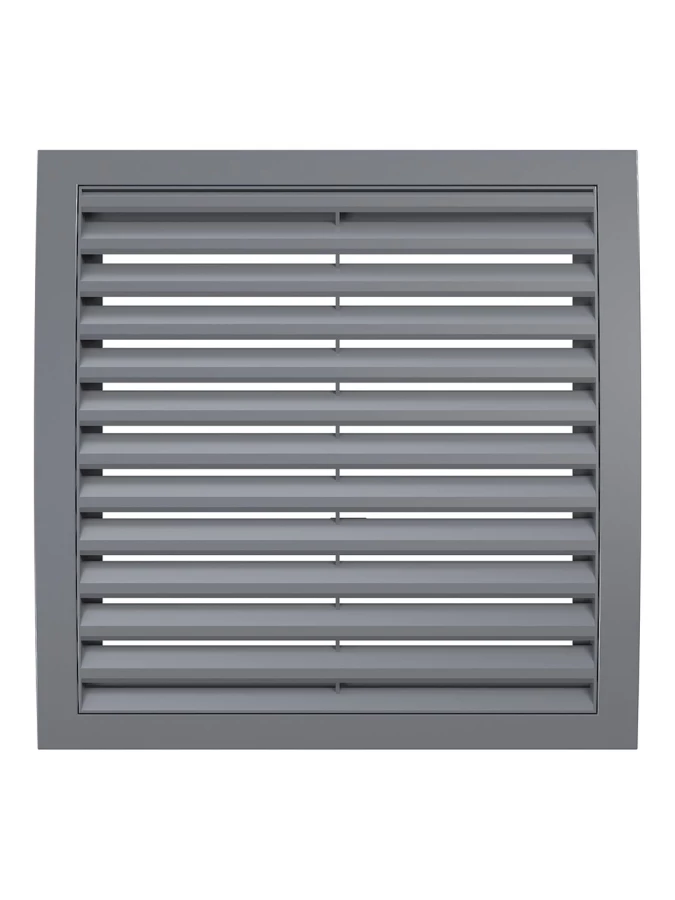 Решетка наружная вентиляционная вытяжная 350х350 серая, 3535РРН, 3535РРН