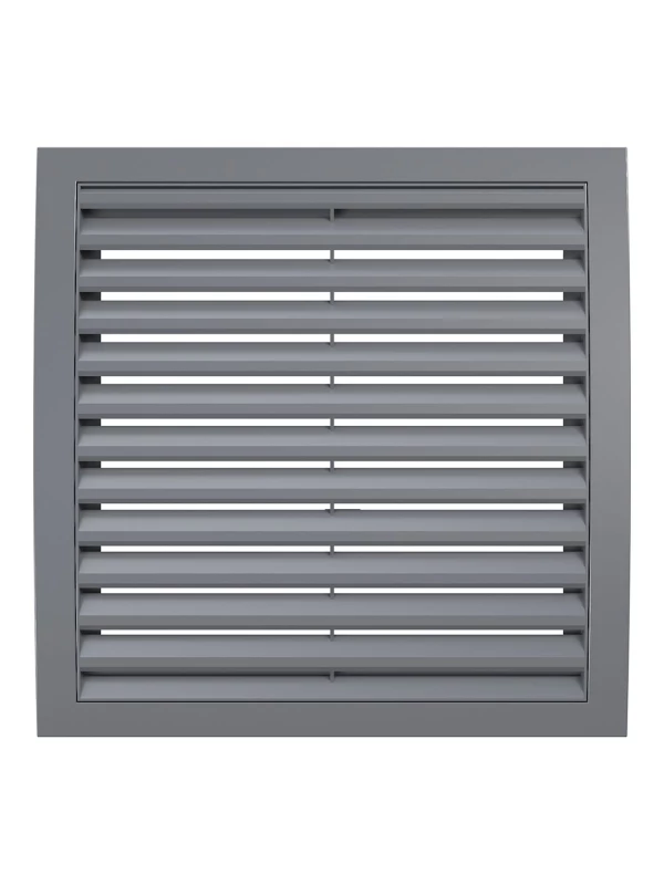Решетка наружная вентиляционная вытяжная 350х350 серая, 3535РРН, 3535РРН