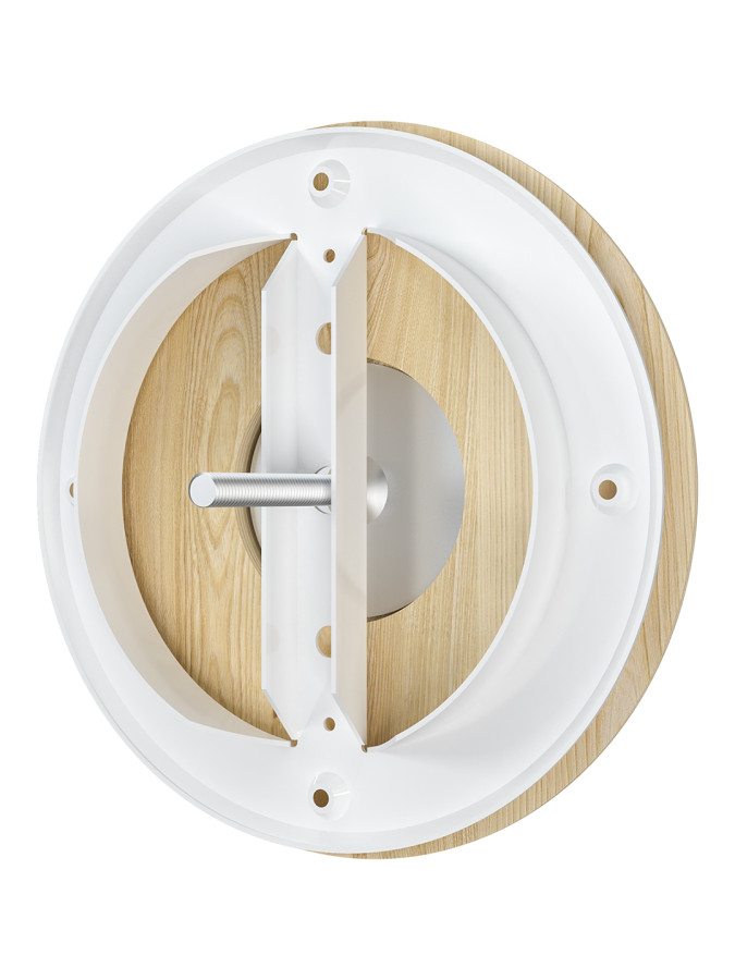 10DW pine, Анемостат приточно-вытяжной регулируемый для бань и саун, с фланцем D100 (СОСНА) 10DW