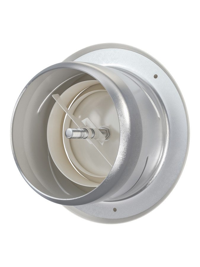 10DUM, Анемостат приточно-вытяжной разъемный с фланцем окрашенный металл D100 10DUM