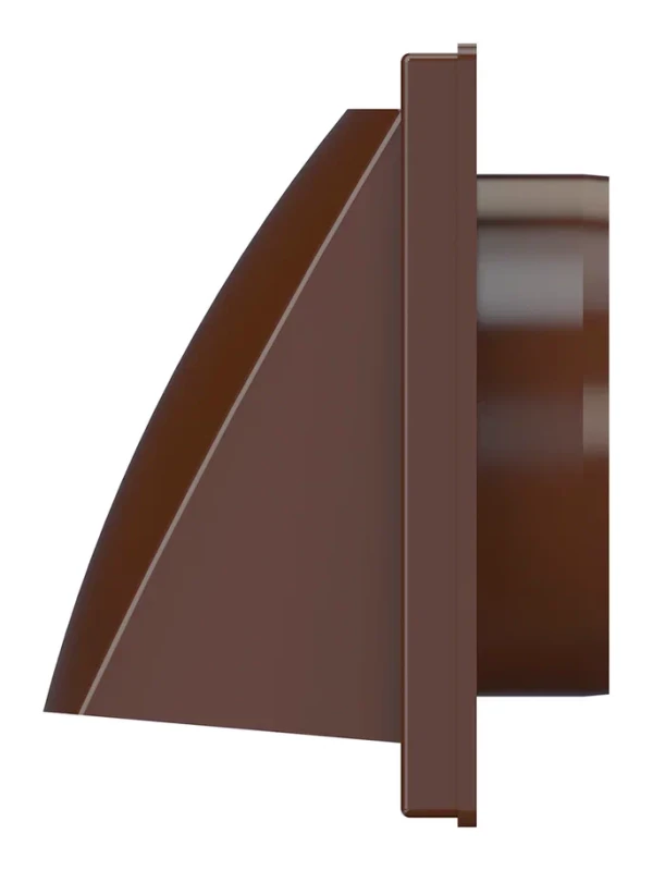 1515К10ФВ кор, Выход стенной вытяжной с обратным клапаном 150х150 с фланцем D100, ASA. кор 1515К10ФВ кор