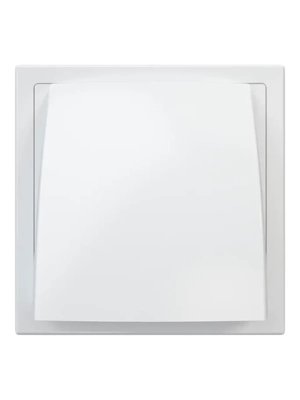 1515К12,5ФВ, Выход стенной вытяжной с обратным клапаном 150х150 с фланцем D125, ASA, бел 1515К12,5ФВ