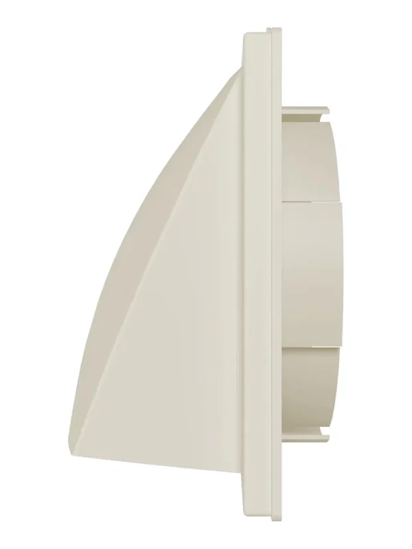 1919К15.16ФВ Ivory, Выход стенной вытяжной с обратным клапаном 190х190 с фланцем D150/160, ASA 1919К15.16ФВ Ivory