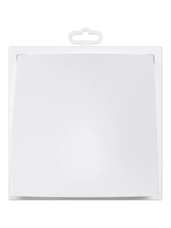 1919К15.16ФВ, Выход стенной вытяжной с обратным клапаном 190х190 с фланцем D150/160, ASA, бел 1919К15.16ФВ