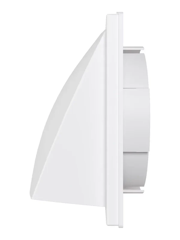 1919К15.16ФВ, Выход стенной вытяжной с обратным клапаном 190х190 с фланцем D150/160, ASA, бел 1919К15.16ФВ