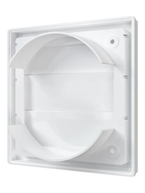 1515К12,5Ф, Решетка приточно-вытяжная с гравитационными жалюзи 150х150 с фланцем D125,ASA, бел. 1515К12,5Ф