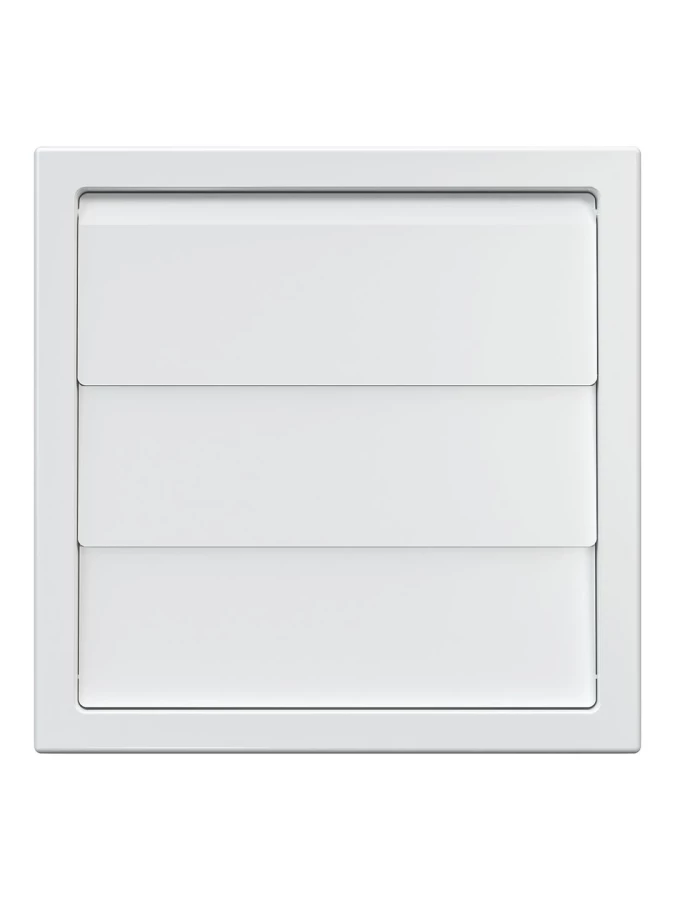 1515К12,5Ф, Решетка приточно-вытяжная с гравитационными жалюзи 150х150 с фланцем D125,ASA, бел. 1515К12,5Ф