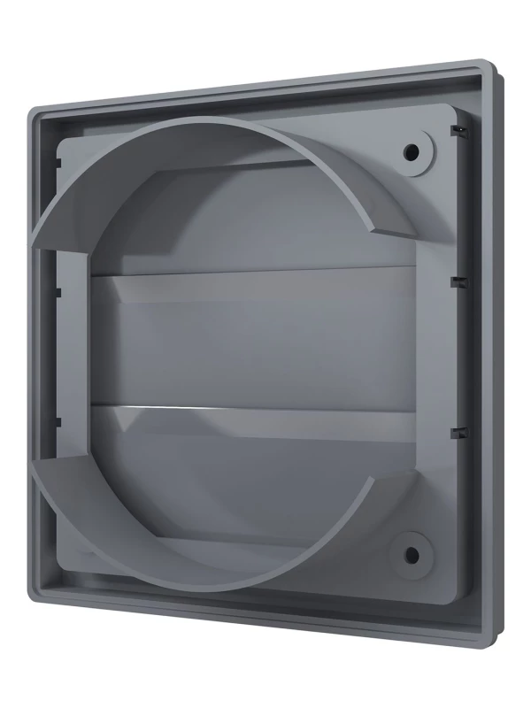 1515К12,5Ф сер, Решетка приточно-вытяжная с гравитационными жалюзи 150х150 с фланцем D125, ASA, сер 1515К12,5Ф сер