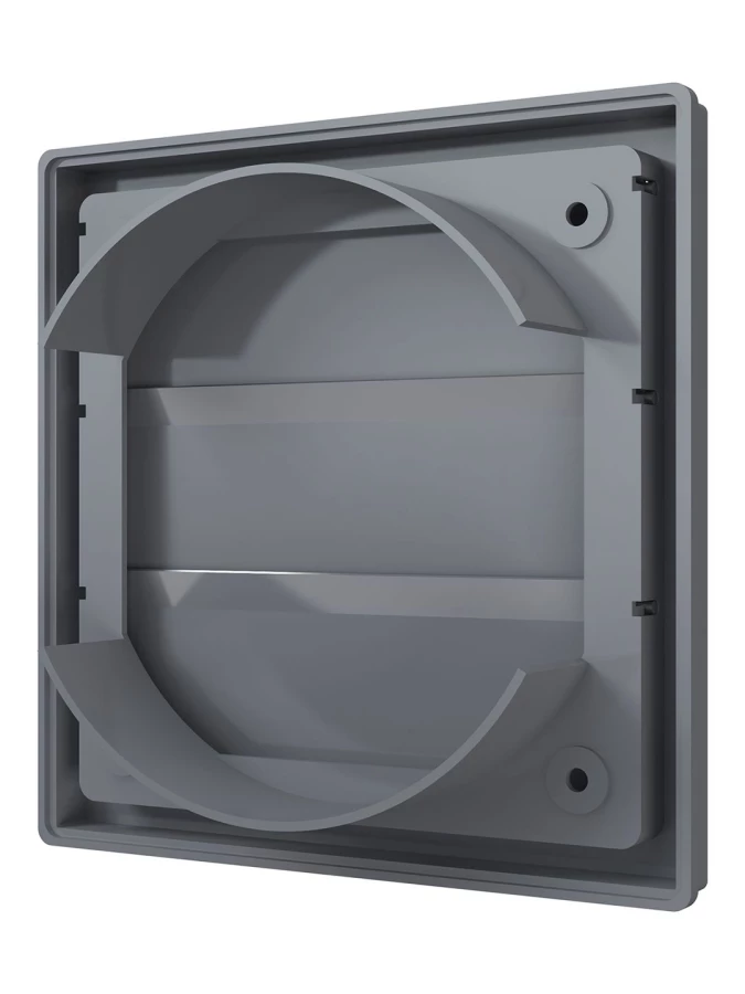 1515К12,5Ф сер, Решетка приточно-вытяжная с гравитационными жалюзи 150х150 с фланцем D125, ASA, сер 1515К12,5Ф сер