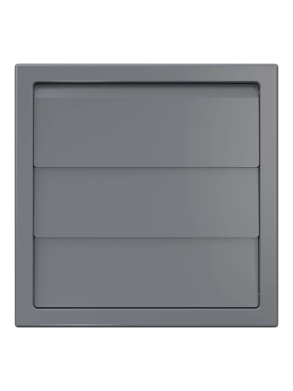 1515К12,5Ф сер, Решетка приточно-вытяжная с гравитационными жалюзи 150х150 с фланцем D125, ASA, сер 1515К12,5Ф сер