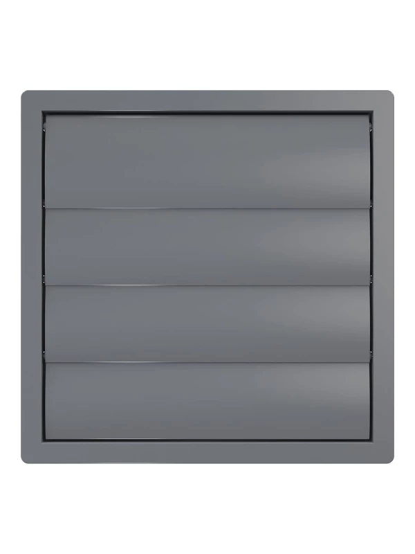 2929К25Ф сер, Выход стенной КФ фланец D250 жалюзи 294х294 ASA, сер 2929К25Ф сер.