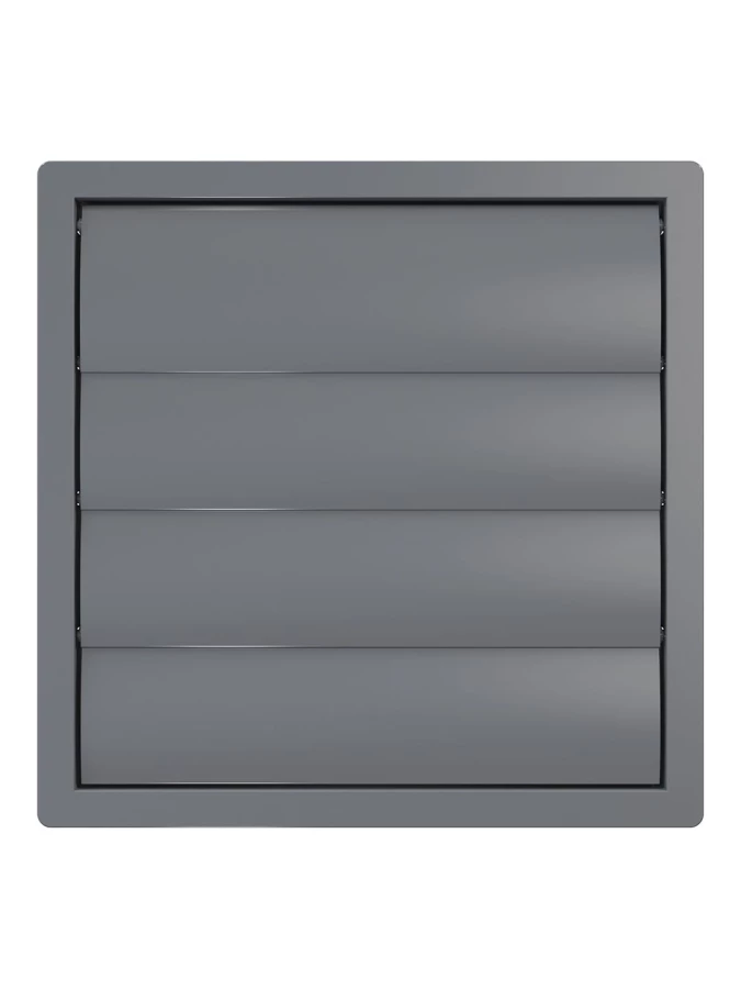 2929К25Ф сер, Выход стенной КФ фланец D250 жалюзи 294х294 ASA, сер 2929К25Ф сер.