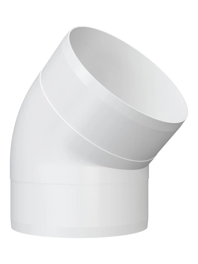 Колено круглое пластик 45°, D125,  12,5ККП 45° 12,5ККП 45°