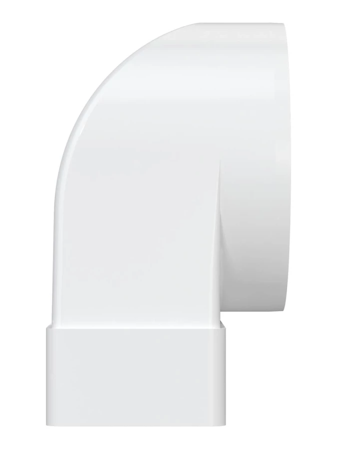 511СК10КП, Соединитель угловой 90°, плоского воздуховода с круглым пластик, 55х110/D100 511СК10КП