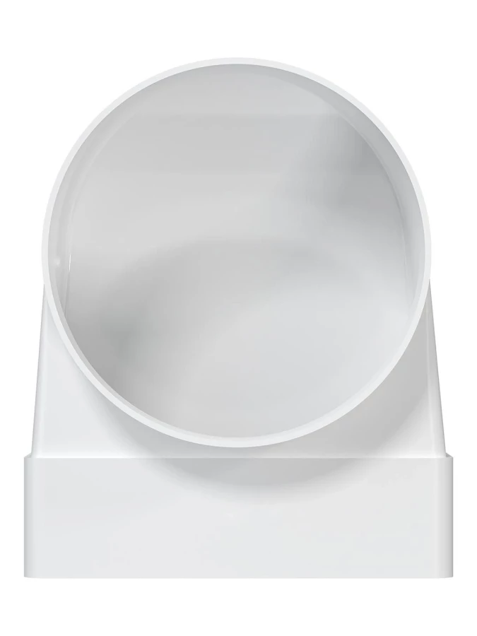 511СК10КП, Соединитель угловой 90°, плоского воздуховода с круглым пластик, 55х110/D100 511СК10КП