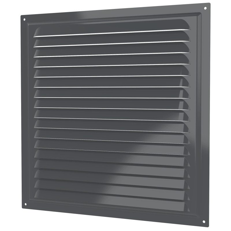 3030МЭ Gray, Решетка вентиляционная с покрытием полимерной эмалью 300х300, Серая 3030МЭ Gray